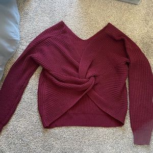 Reversible knit sweater